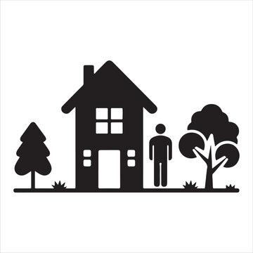 Village icon vector image Can be used for Geography