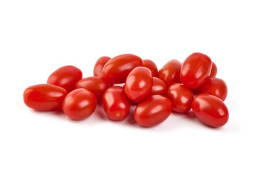 Fresh cherry tomatoes, isolated on white background