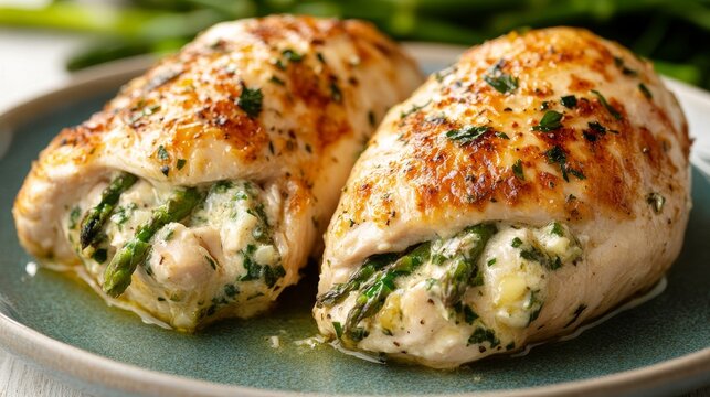 Pechugas de pollo rellenas de espinacas y queso, doradas a la perfecci&oacute;n. Un plato jugoso y sabroso ideal para una comida especial.