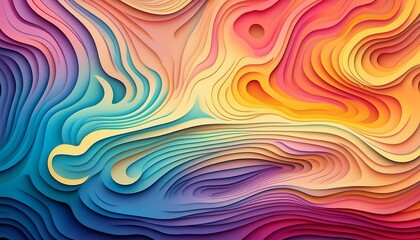 Retro Grainy Color Gradient Background Featuring Pale Pink, Blue, Yellow, Purple, Orange, and Red, Creating a Vibrant and Nostalgic Aesthetic