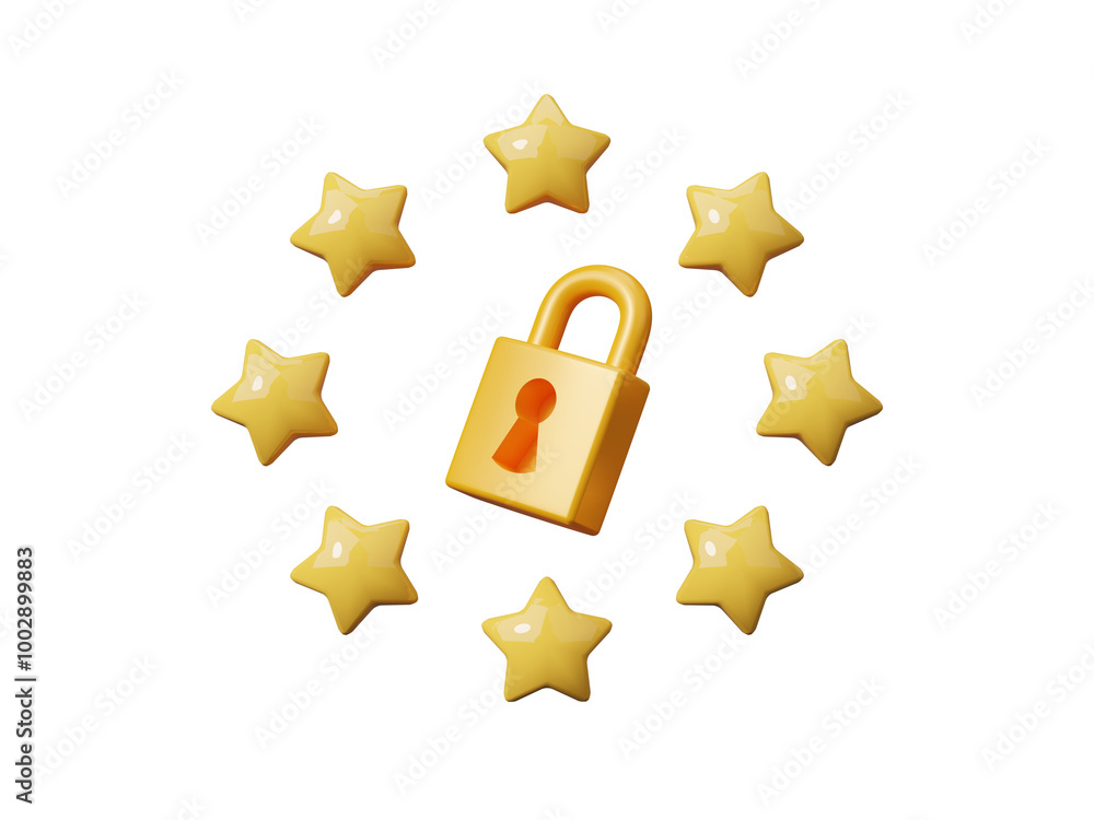 Poster privacy policy icon on transparent background, data protection privacy concept. gdpr. eu. cybersecur