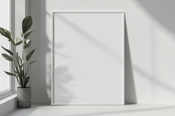 A3 Poster Mockup on White Background created with Generative AI