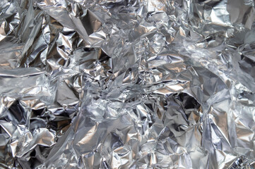 Fondo o textura de papel de aluminio arrugado
