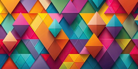 abstract background featuring bold triangles