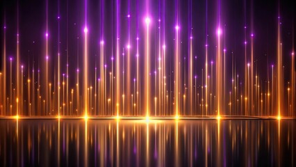 abstract background neon lights on dark background light violet and bronze