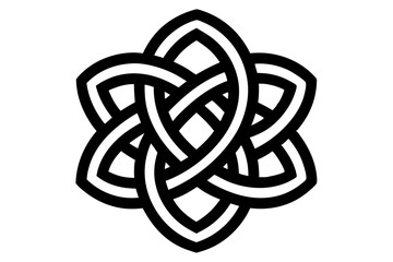  Traditional Celtic Knot Silhouette Featuring Intricate Interwoven Design