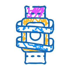 digital device dancer doodle icon sketch vector. digital device dancer sign. isolated symbol illustration