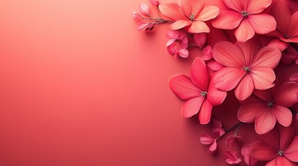 Fototapeta premium Flat muted coral background with a soft pink-orange hue 