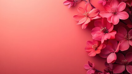 Fototapeta premium Flat muted coral background with a soft pink-orange hue 