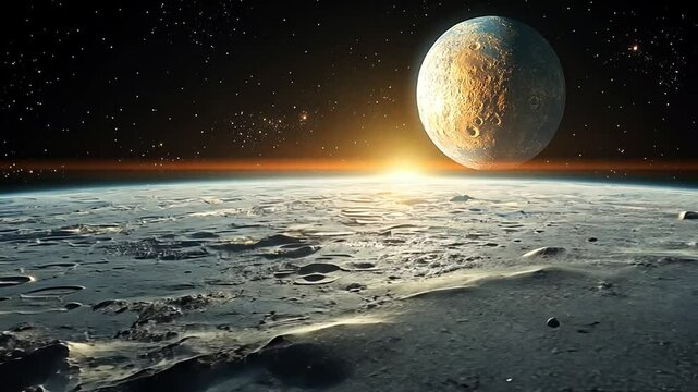 Sunrise on a Distant Planet footage