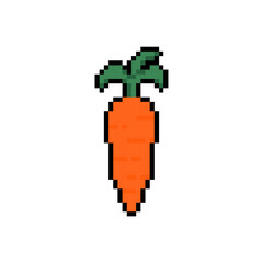 fresh carrot icon pixel art