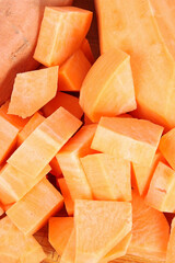 pattern vegetables slices of sweet potatoes 