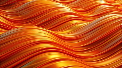 Abstract background of orange paint waves on a tilted angle