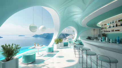 Fototapeta premium Beach bar Interior design