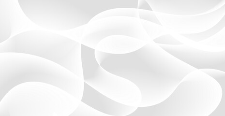 White Wave Lines Pattern Background. Vector Illustration. Futuristic. Technology Wallpaper. Backdrop. Abstract Business Banner