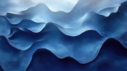 Obraz premium Dark Blue Gradient Background with Soft Shadow Effects for Stylish Designs