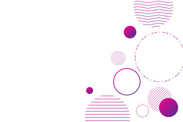 Colorful Geometric Circle Shape Background.Technology Banner. Abstract Business Wallpaper. Vector Illustration. Futuristic. Minimal. Copy space