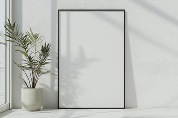 A3 Poster Mockup on White Background created with Generative AI