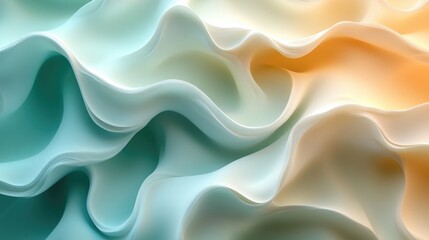 Obraz premium Modern Gradient Background in Pale Mint Green and Cream for Design Projects