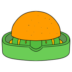 lemon squeezer illustration hand drawn isolated vector