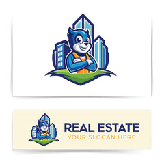 Real estate company home logo design
