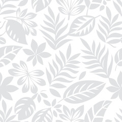 Seamless floral pattern with leaves vector