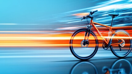 Dynamic Bicycle Motion with Colorful Light Trails