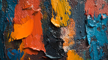 A close up of colorful paint. Abstract Expressionism. Illustration