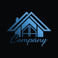 Real estate company home logo design