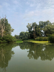 River Tisza during summer in Hungary