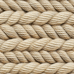 Fototapeta premium Seamless pattern of thick twisted natural rope with a rough texture, ideal for nautical or rustic design backgrounds