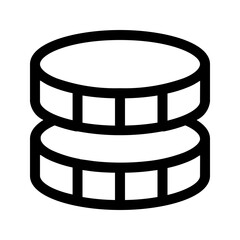 Stacked Coins Icon - Financial Savings and Investment Symbol Illustration for Banking, Economy, Currency Exchange, Money Management, Wealth Accumulation Concept