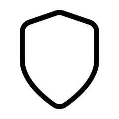 Secure Icon - Shield Symbol for Protection, Safety, Cybersecurity, and Privacy - Simple Outline Design for Web and Mobile Applications, Antivirus Programs, Data Encryption, and Network Security