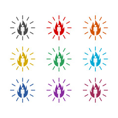 Adrenaline icon isolated on white background. Set icons colorful