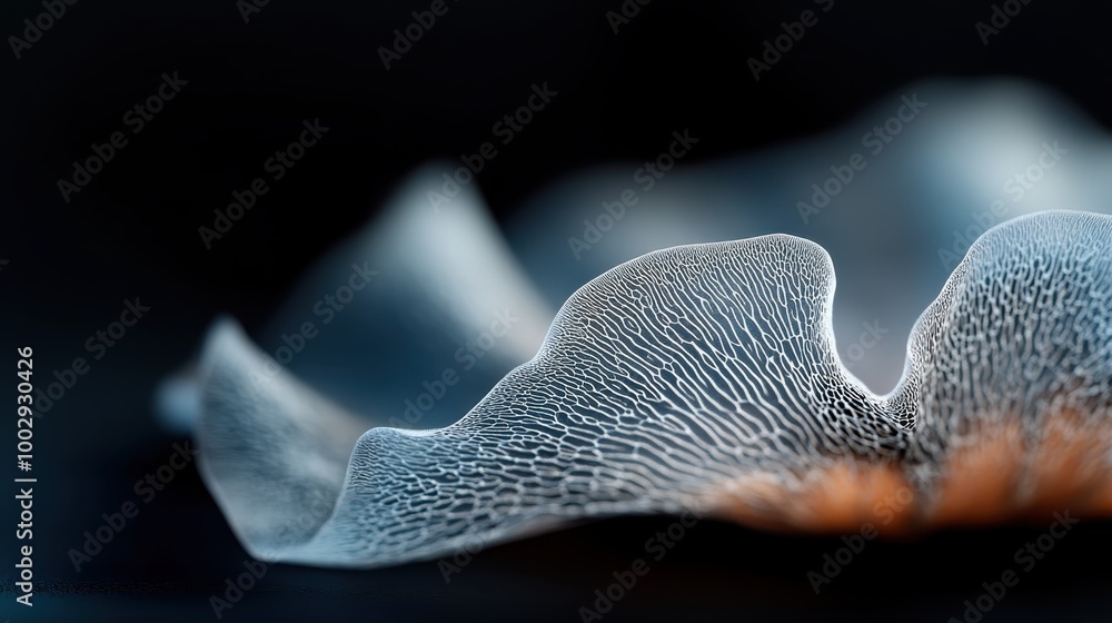 Poster a close-up look at a shell with a focus on its intricate and detailed patterns, showing unique views