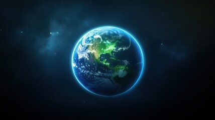 A stunning view of Earth from space, showcasing vibrant colors and intricate details of land and sea in a cosmic backdrop.