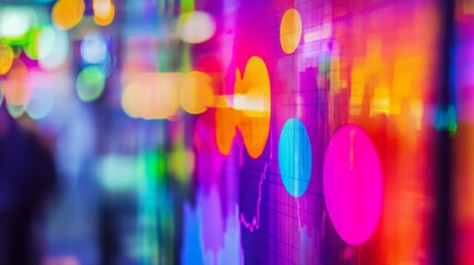 Vibrant Abstract Data Visualization Background