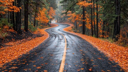 Fototapeta premium Misty autumn morning in Yosemite