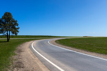Fototapeta premium paved road for transport in rural areas