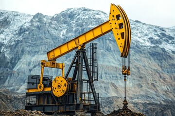 Heavy machinery drilling for oil