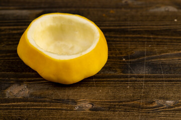 peeled and cut pumpkins on top for baking with meat
