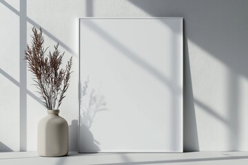 A3 Poster Mockup on White Background created with Generative AI