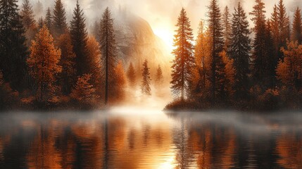 Half Dome with autumn colors