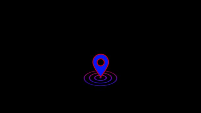 GPS Locetion icon select pojition conform animetion.