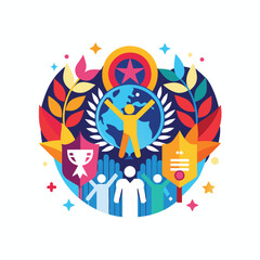 creative Logo and Quote for Human Rights Advocacy Worldwide