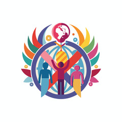 creative Logo and Quote for Human Rights Advocacy Worldwide