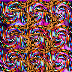 Colorful background print designs with graphics and leopard print