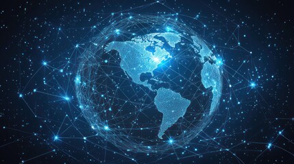 Naklejka premium Global network connection concept