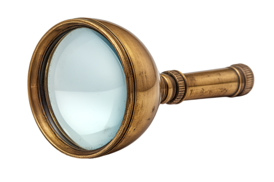 a close up of a magnifying glass. 
