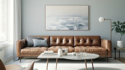 An elegant lounge space designed with Scandinavian aesthetics
